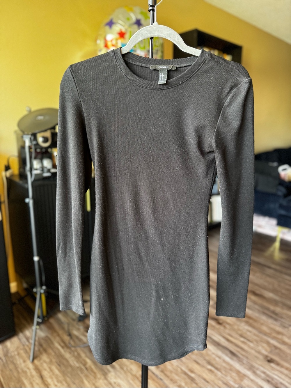 Black Long-Sleeve Bodycon Dress - Women